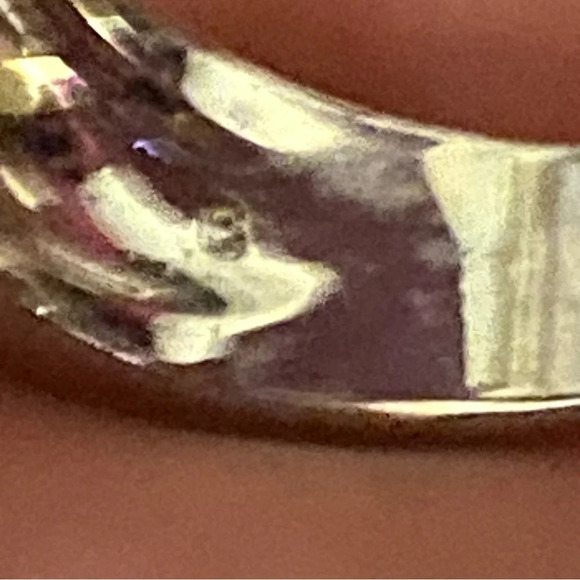 Silver CZ Pavè Heavy Band Ring Signed NVC Sz 8 - Picture 6 of 9